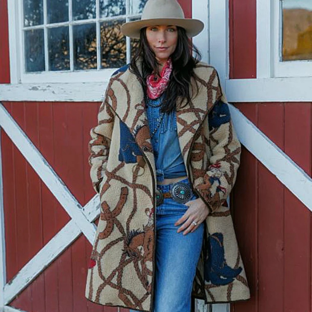 TASHA POLIZZI Western Hathaway Coat sz M $279